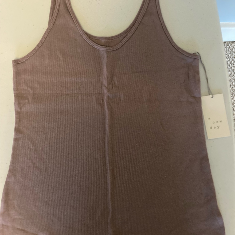 Ladies Ribbed Tank Size XL mauve